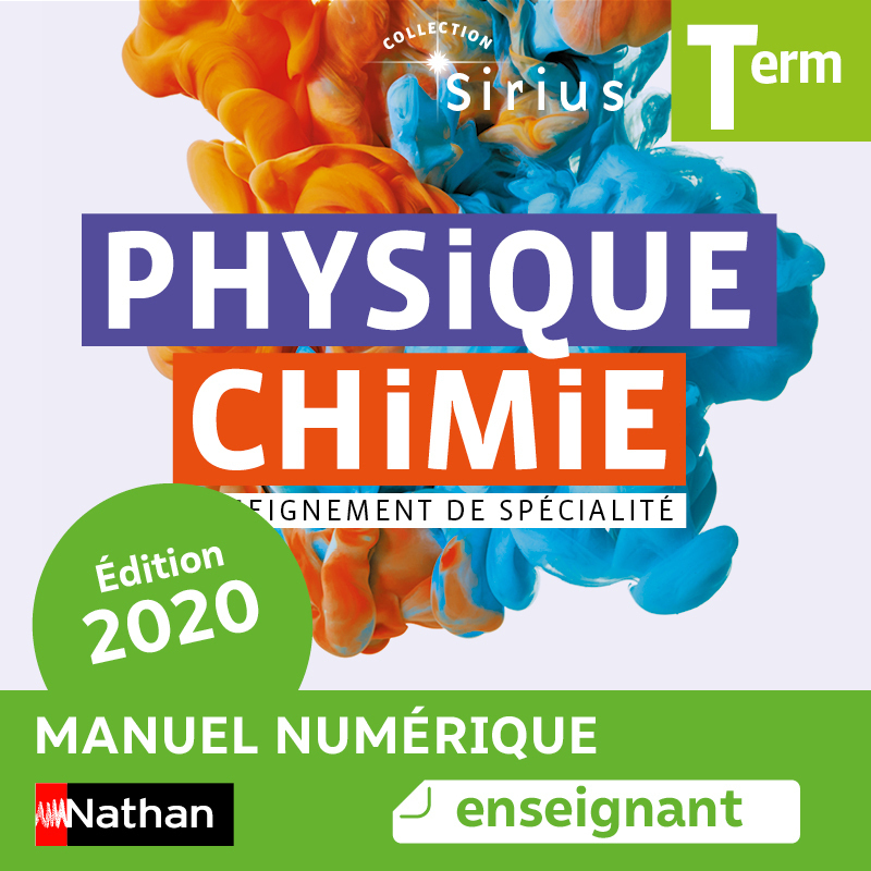 Physique-Chimie Sirius - Terminale - Manuel - 2020