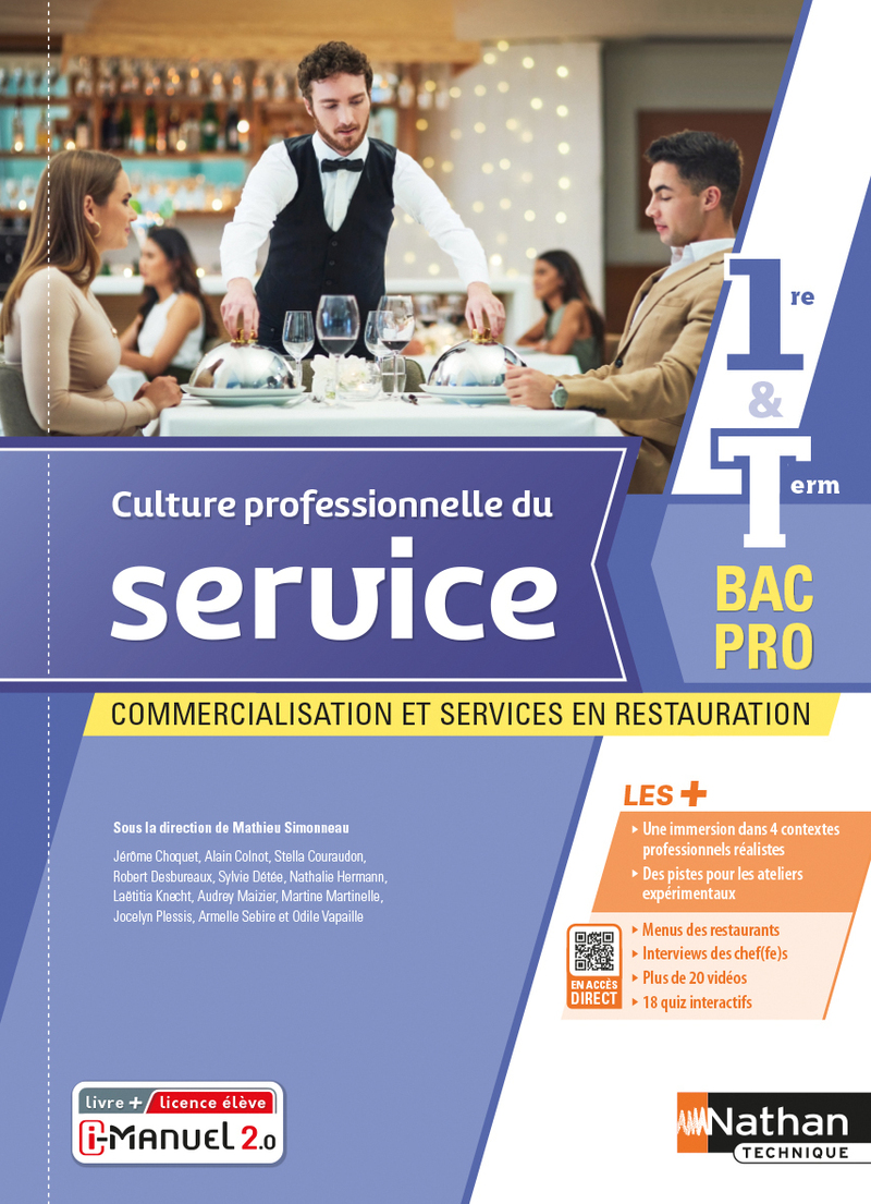 Culture professionnelle du service - 1re/Term Bac Pro CSR - Ed. 2022