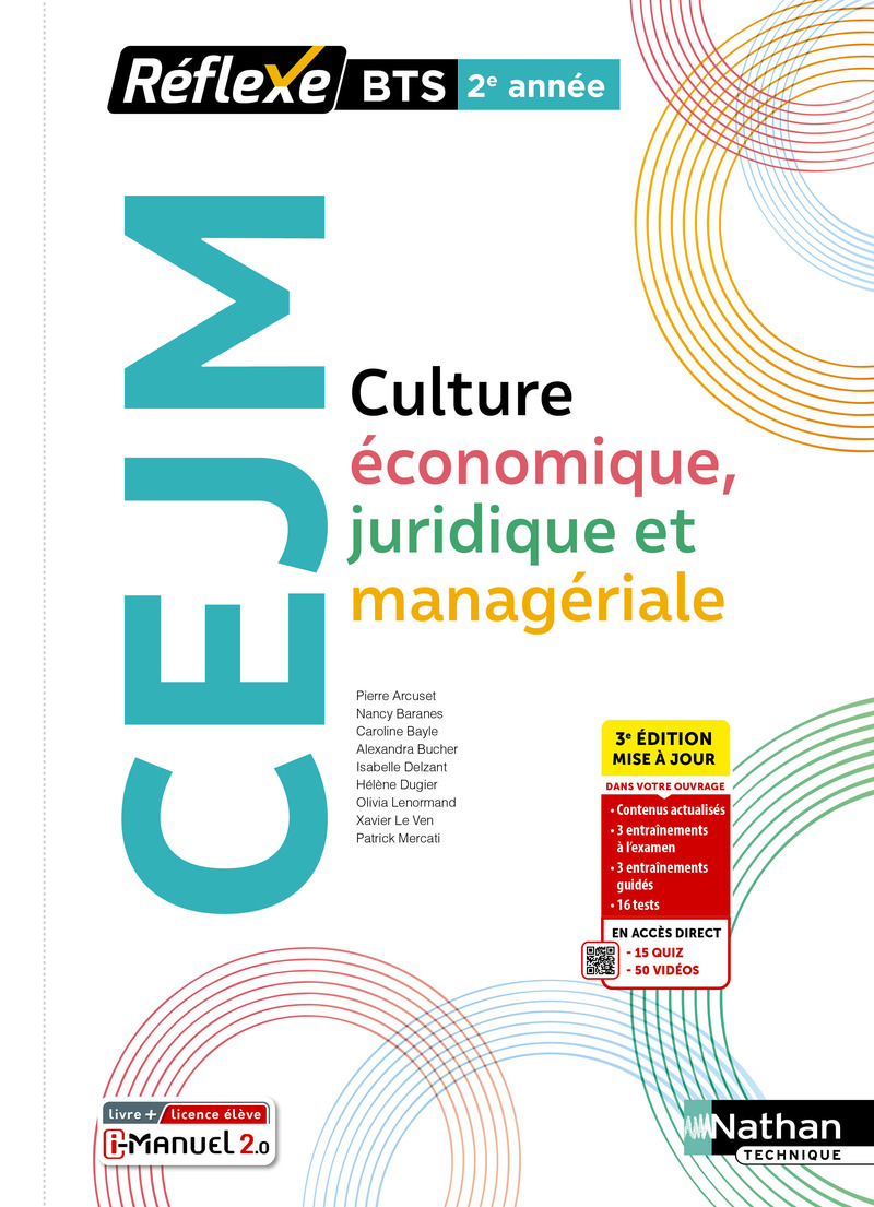 Culture Economique, Juridique et Managériale - BTS 2e année - Coll. Réflexe - Ed. 2024