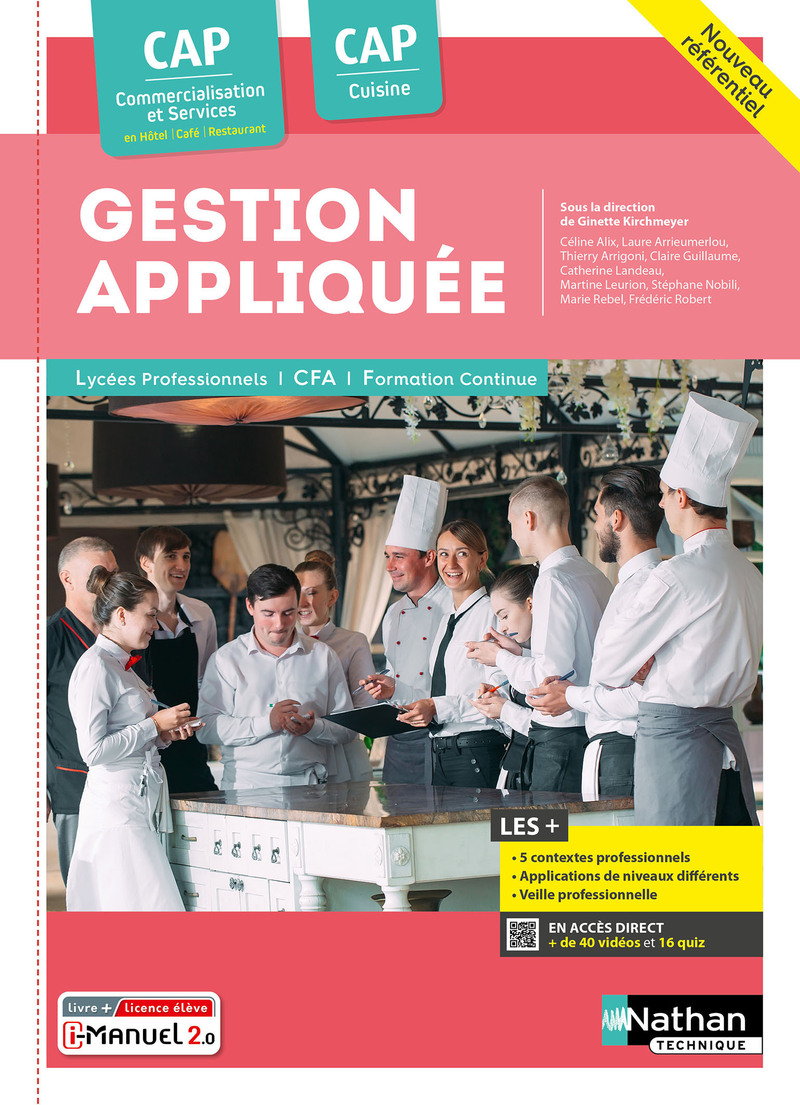 Gestion appliquée - CAP Cuisine/CAP Commercialisation et Services en HCR - Ed. 2024