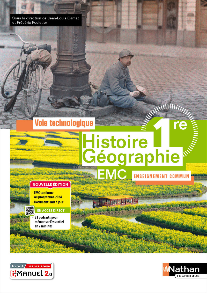 Histoire-Géographie - EMC - 1re technologique - Enseignement commun - Ed. 2025