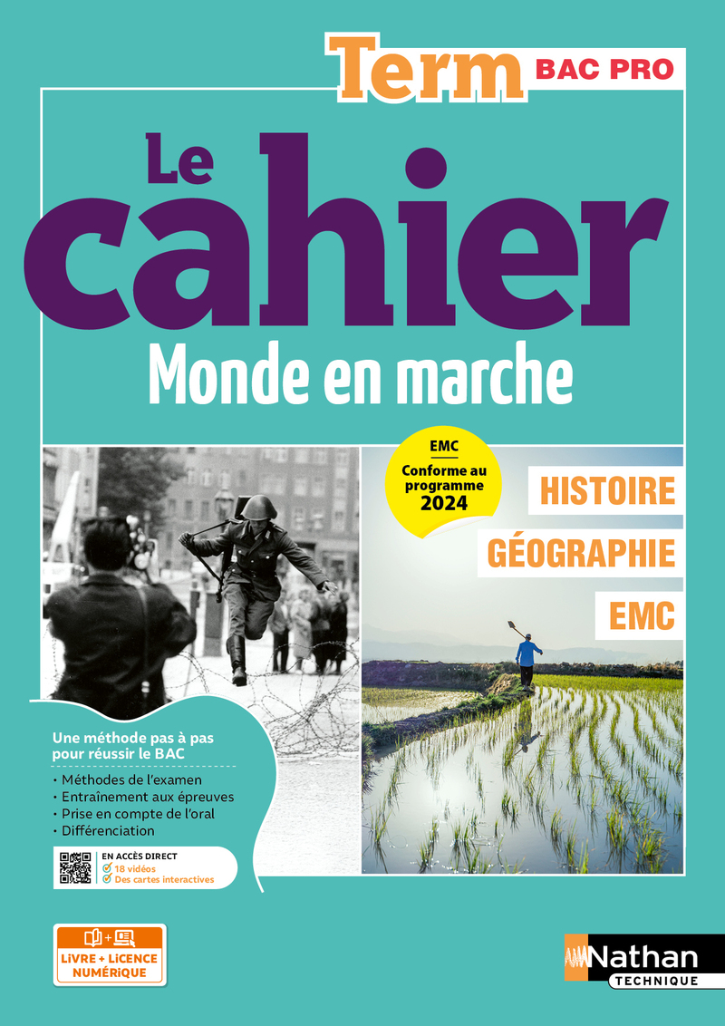 Le cahier Histoire-Géographie - EMC – Term Bac Pro - Coll. Monde en marche - la méthode pas à pas pour réussir - Ed. 2026
